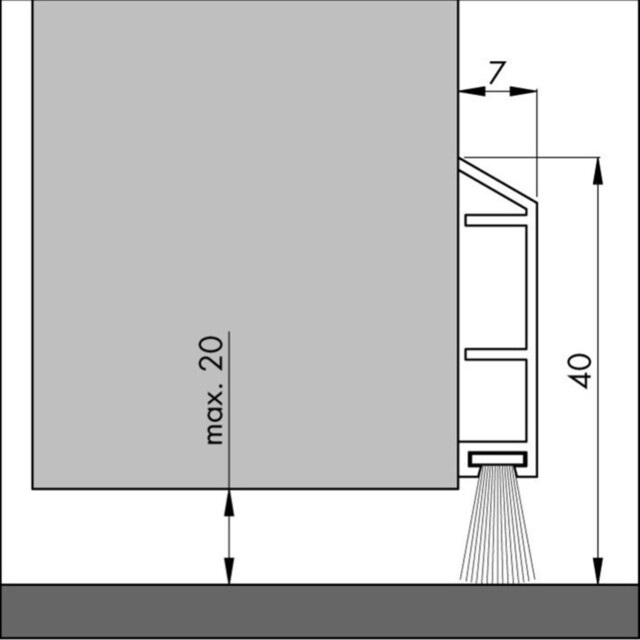 Product image 1 of Tochtprofiel Met Borstel Deco 100Cm Wit