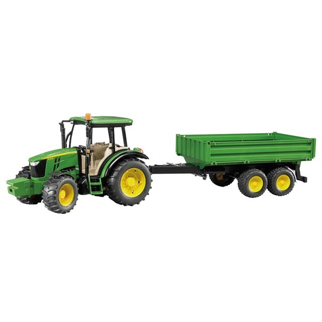 Product image 1 of Bruder 02108 - John Deere 5115M met Trailer 1:16