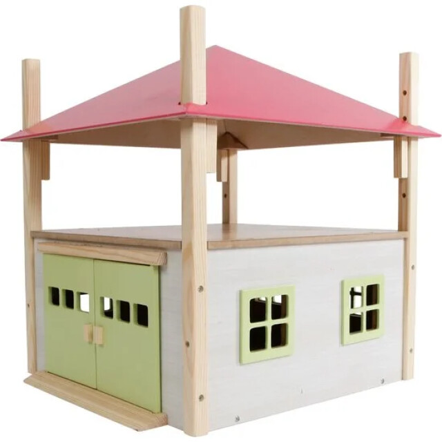 Product image 1 of Kids Globe Houten Hooiberg met Berging 1:32 - Roze
