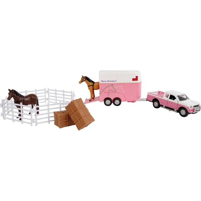 Product image 1 of Kids Globe Mitsubishi Met Paardentrailer Roze