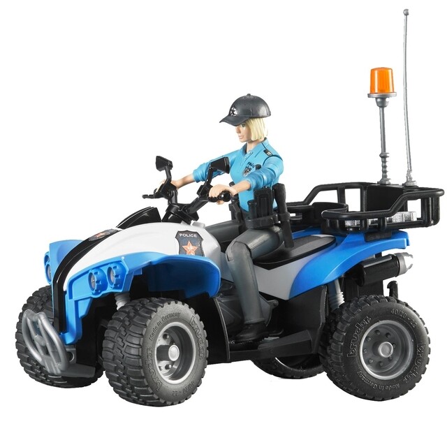 Product image 1 of Bruder 63010 - Quad met Politie 1:16