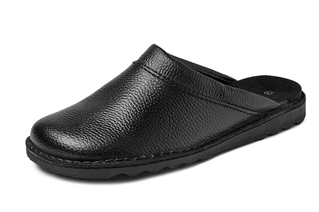 Product image 1 of Gevavi Zweedse Slippers 2165 Herenmuil Zwart - Maat 40