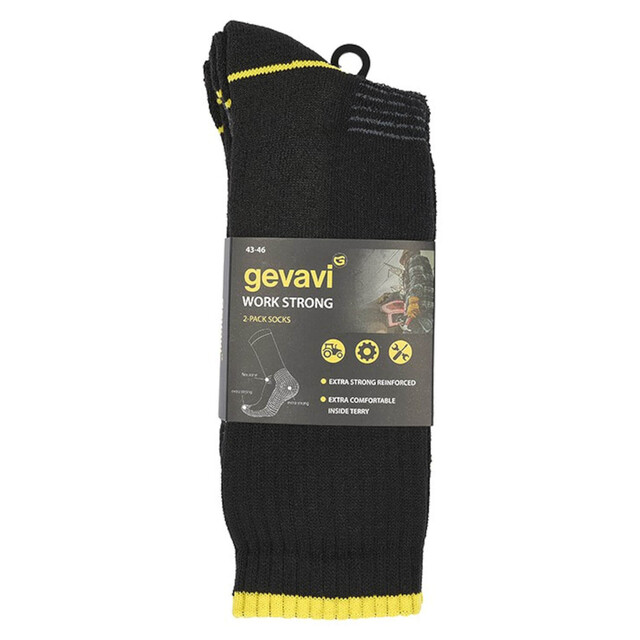 Product image 1 of Gevavi Workwear Werksokken GW50 Work Strong Grijs 2pr - Maat 39-42