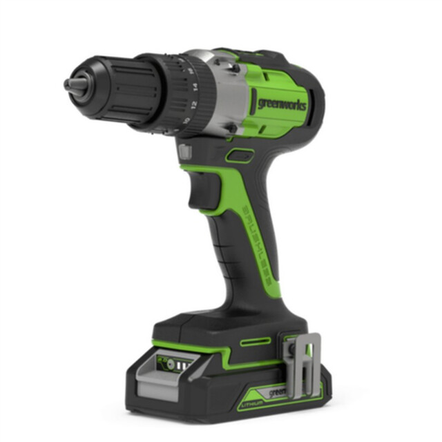 Product image 1 of Greenworks 24v Accuboormachine Inclusief 1x2Ah Accu, 2A Lader En BMC