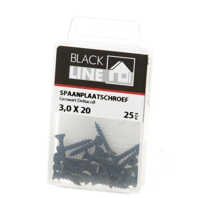 Product image 1 of Blackline spaanplaatschroef 3x30mm TX10 pk (25)