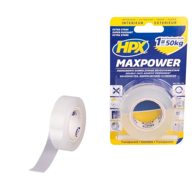 Product image 1 of HPX Max Power Transparent bevestigingstape - 19 mm x 2m