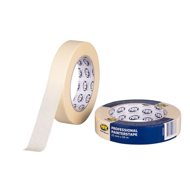 Product image 1 of HPX Masking Tape 60°C - Crèmewit 25 mm x 50 m