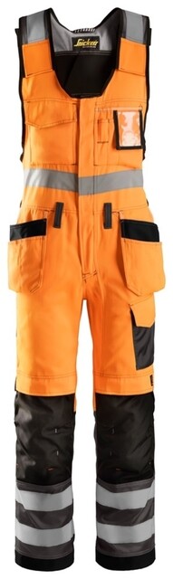 Product image 1 of Bodybroek Met Holsterzakken Hv, Class 2, Oranje, High Visibility - Gemeleerd Grijs (5574), 100