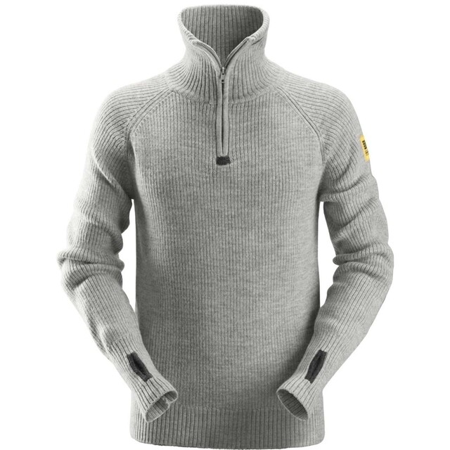 Product image 1 of Snickers Wool Half Zip Sweater 2905 Licht Grijs (2800) Maat L