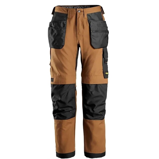 Product image 1 of Snickers AW 6224 Canvas+ Werkbroek met Holsterzakken Cognac - maat 48