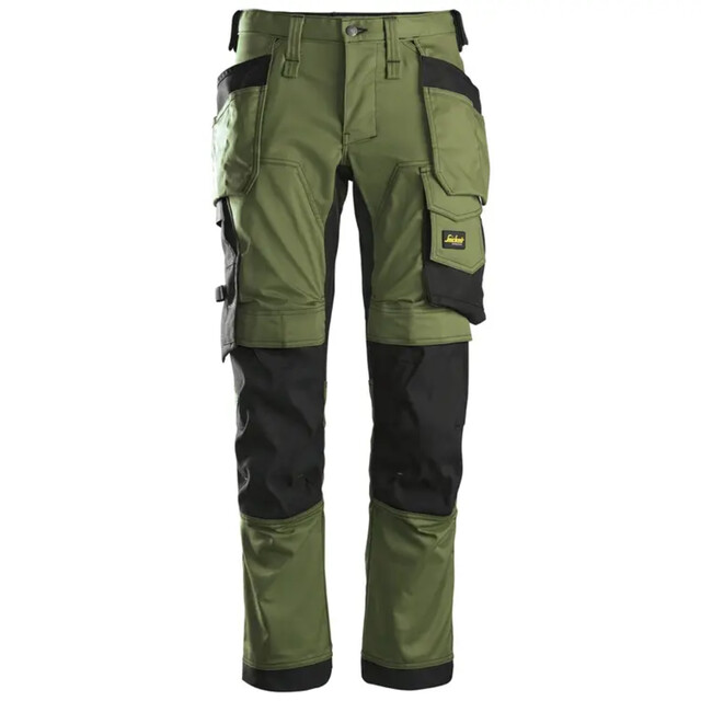 Product image 1 of Snickers Allroundwork 6241 Stretch Werkbroek Met Holsterzakken Khaki Groen - maat 56