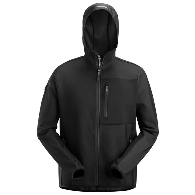 Product image 1 of Snickers Flexiwork 8044 Tussenlaag Hoodie Met Rits Zwart - maat XL