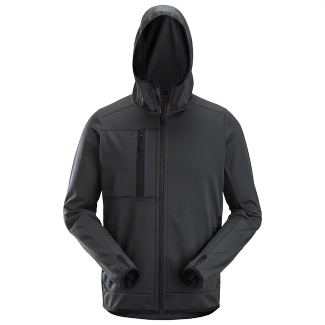 Product image 1 of Snickers Allroundwork 8058 Fleece Hoodie Met Rits Grijs - Maat XXL