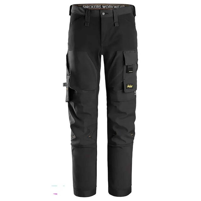 Product image 1 of Snickers AllroundWork 4-weg Stretch Broek 6375 Zwart - Zwart (0404) Maat 058