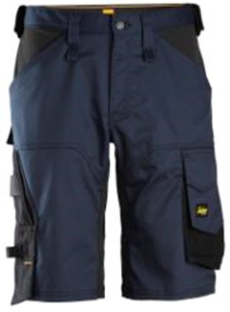 Product image 1 of Snickers Allroundwork, Stretch Loose Fit Korte Werkbroek, Staal Grijs / Zwart (5804) 058