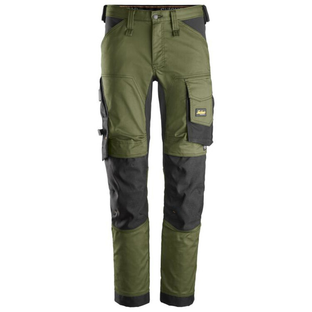 Product image 1 of Snickers AllroundWork, Stretch Werkbroek mt 44 Khaki Groen - Zwart