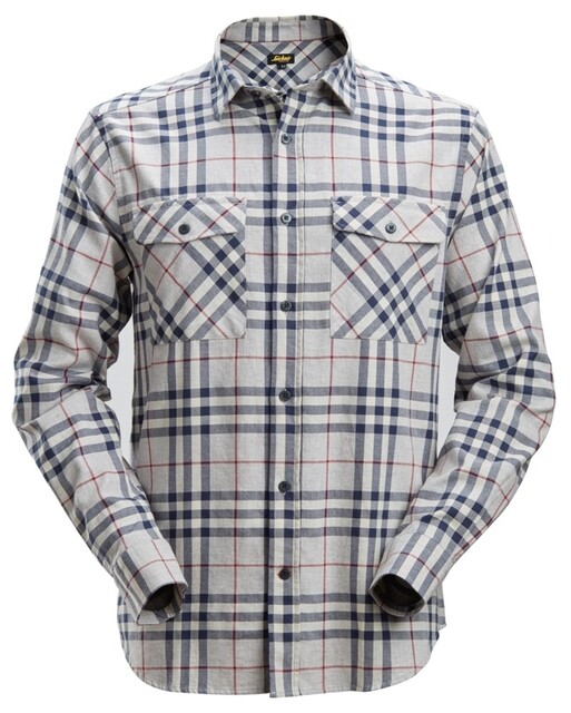 Product image 1 of Snickers Allroundwork, Licht Flanellen Shirt, Zwart - Grijs (0418) L