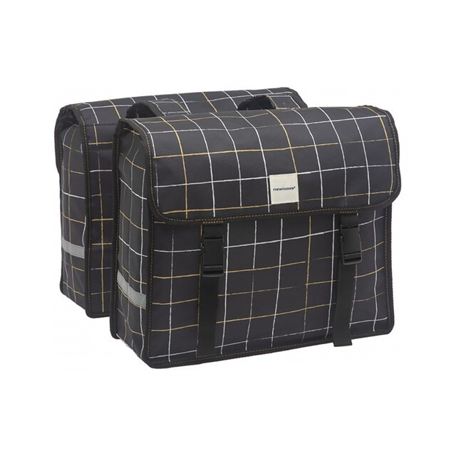 Product image 1 of New Looxs Fiori Check Dubbele Fietstas 30L - Zwart