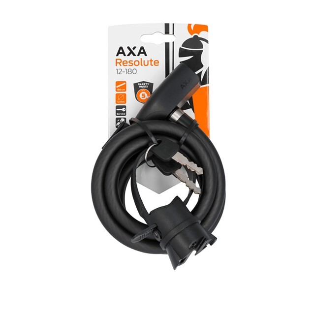 Product image 1 of AXA Kabelslot Resolute 12-180 incl. Houder Zwart