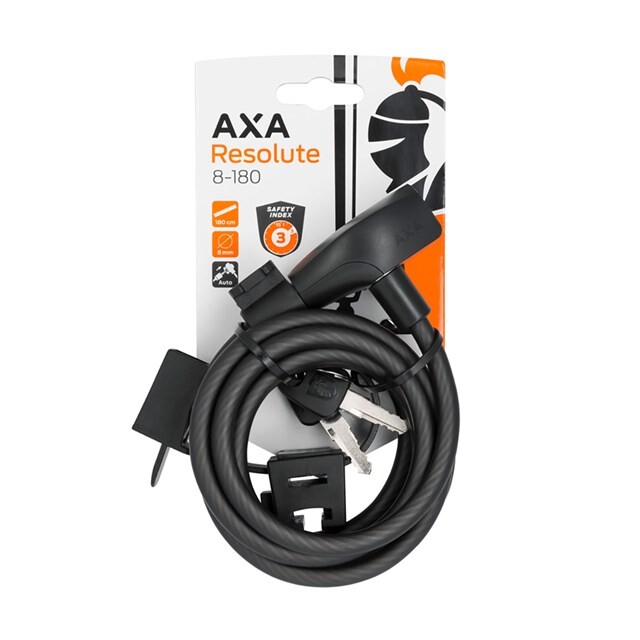 Product image 1 of AXA Kabelslot Resolute 8-180 incl. Houder Zwart