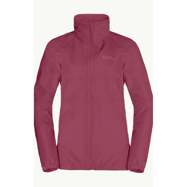 Product image 1 of Jack Wolfskin Stormy Point Regenjas Dames Bordeaux  - maat XL