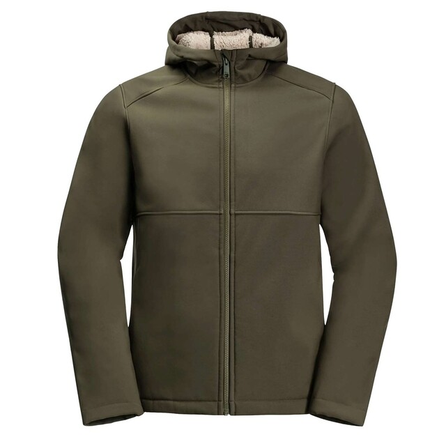 Product image 1 of Jack Wolfskin WINDLAND SoftshellJack Groen - maat M