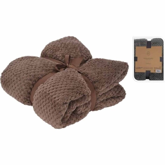 Product image 1 of Polyester Fleece Deken Taupe - 130 X 170 cm