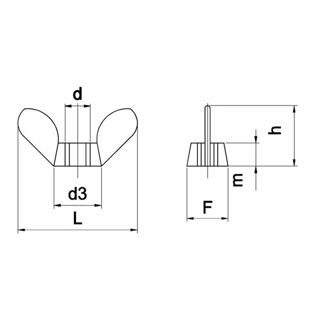 Product image 1 of Vleugelmoer Din 315 Galv.Verzinkt M 4 - 200