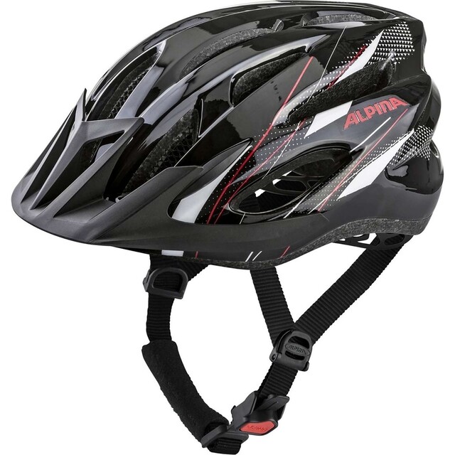 Product image 1 of Alpina Fietshelm MTB17 Zwart/Wit/Rood - maat 58-61