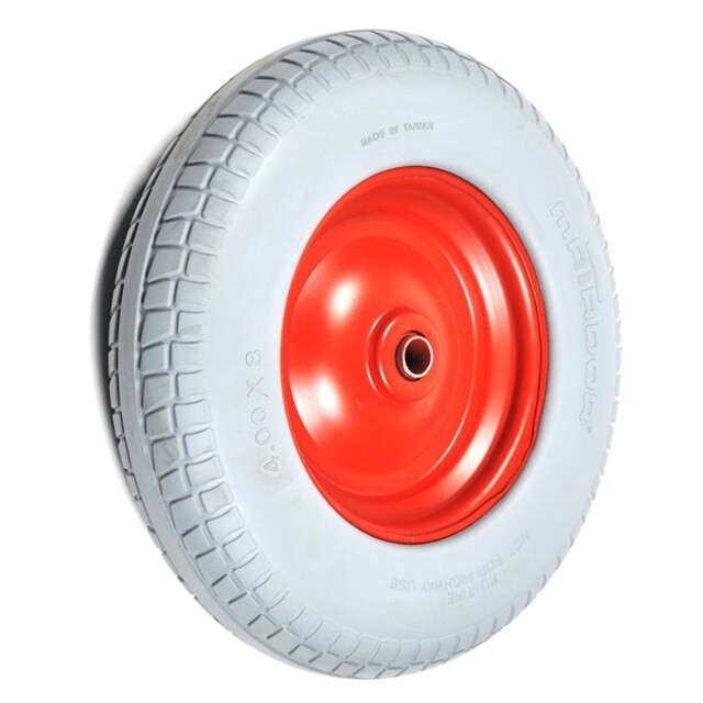 Product image 1 of Eind Wiel 4.00X8 Stalen Velg Naafdop Lekvrij  Ct, Rood, Asgat Ø25mm