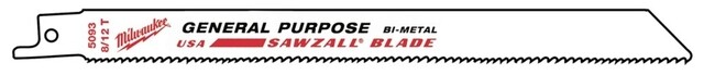 Product image 1 of Milwaukee Reciprozaagblad Sawzall hout/metaal/kunststof 200 mm 8/12-Tpi (50 stuks)