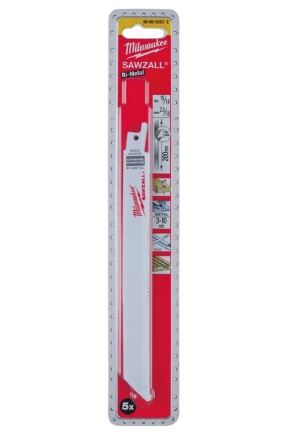 Product image 1 of Milwaukee Reciprozaagblad Sawzall hout/metaal/kunststof 200 mm 10/14-Tpi (50 stuks)