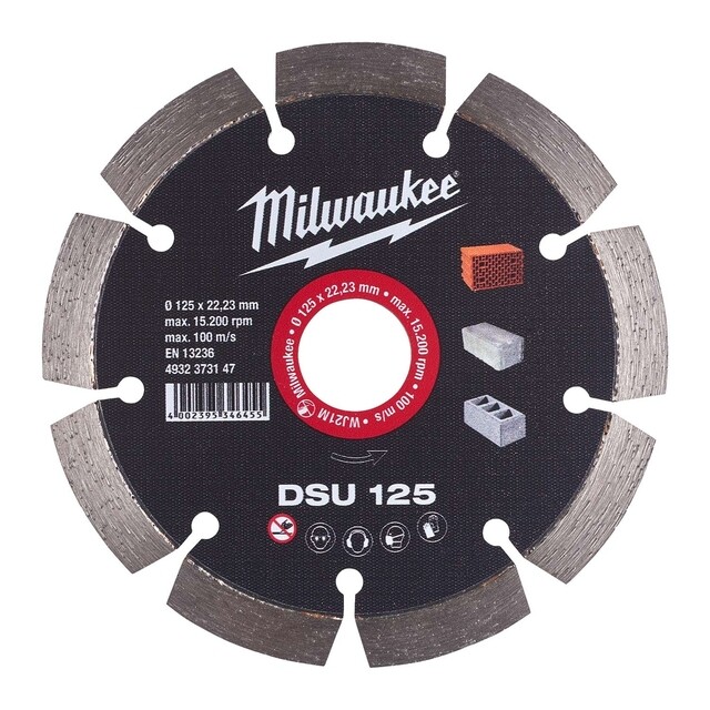 Product image 1 of Milwaukee Diamantslijpschijf beton/baksteen sleuvenfrees DSU 125 mm