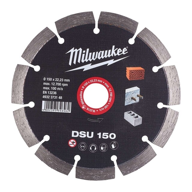 Product image 1 of Milwaukee Diamantslijpschijf beton/baksteen sleuvenfrees 150 mm