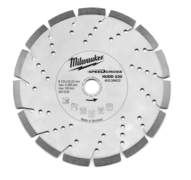 Product image 1 of Milwaukee Diamantslijpschijf beton SpeedCross HUDD 230 mm