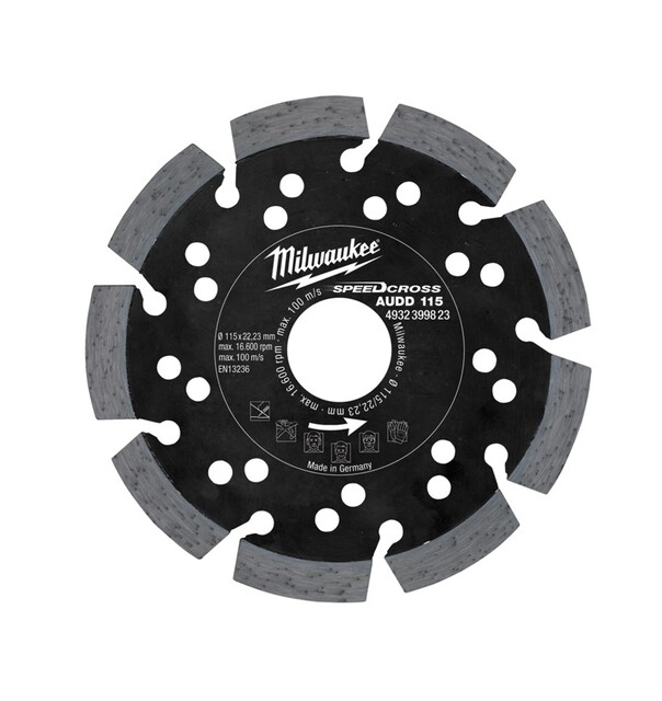 Product image 1 of Milwaukee Diamantslijpschijf beton SpeedCross AUDD 115 mm