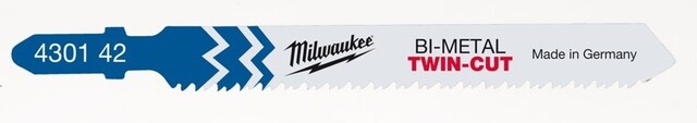 Product image 1 of Milwaukee Decoupeerzaagblad metaal T 123 XF 91 x 2,5/1,8 mm Twin-cut (5 stuks)