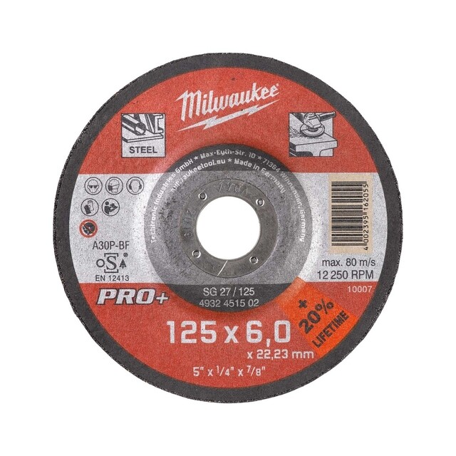 Product image 1 of Milwaukee Afbraamschijf metaal PRO+ SG27 125 x 6 mm (te bestellen per 25)