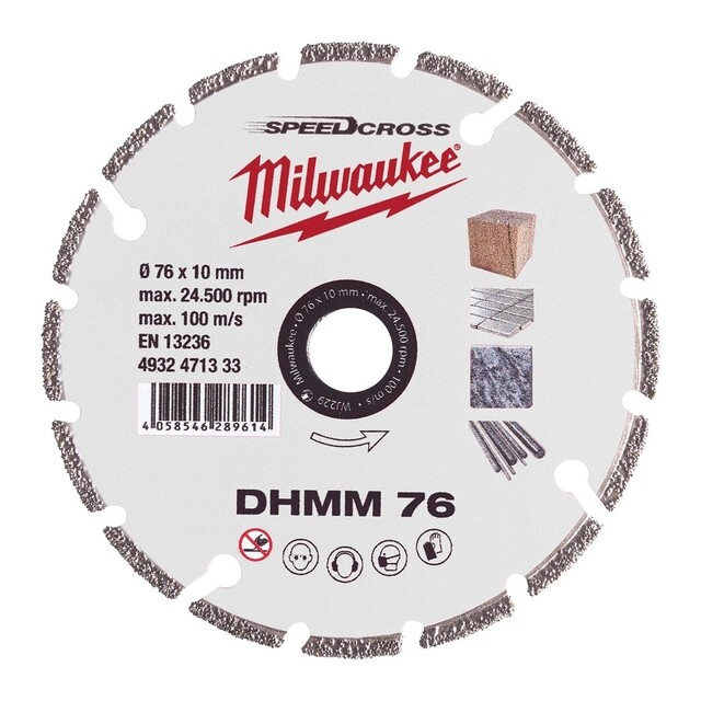 Product image 1 of Milwaukee Diamantslijpschijf multimateriaal SpeedCross DHMM 76 mm