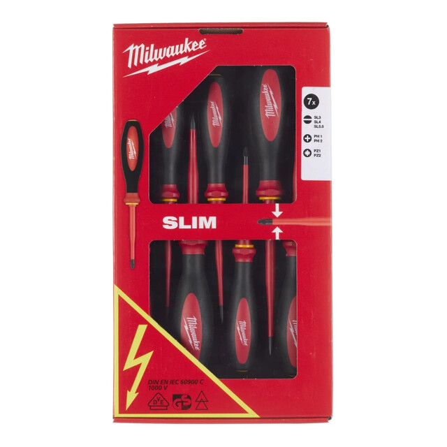 Product image 1 of Milwaukee Schroevendraaierset 2 VDE slim (7-delig) 