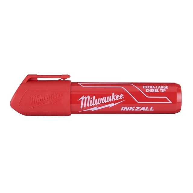 Product image 1 of Milwaukee Marker INKZALL  Beitel punt XL 14,5 mm rood, bulk (afname per 12 stuks in karton)