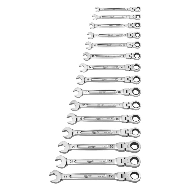 Product image 1 of Milwaukee Ringratel-steeksleutel Flexset MAXBITE  (8-22 mm) (15-delig)