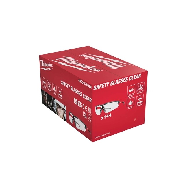 Product image 1 of Milwaukee Bulk veiligheidsbrillen helder - 144 stuks