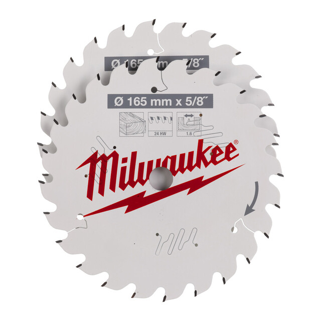 Product image 1 of Milwaukee Cirkelzaagblad Hout Twin Pack 165 x 24T/40T (4932471311 + 4932471312)