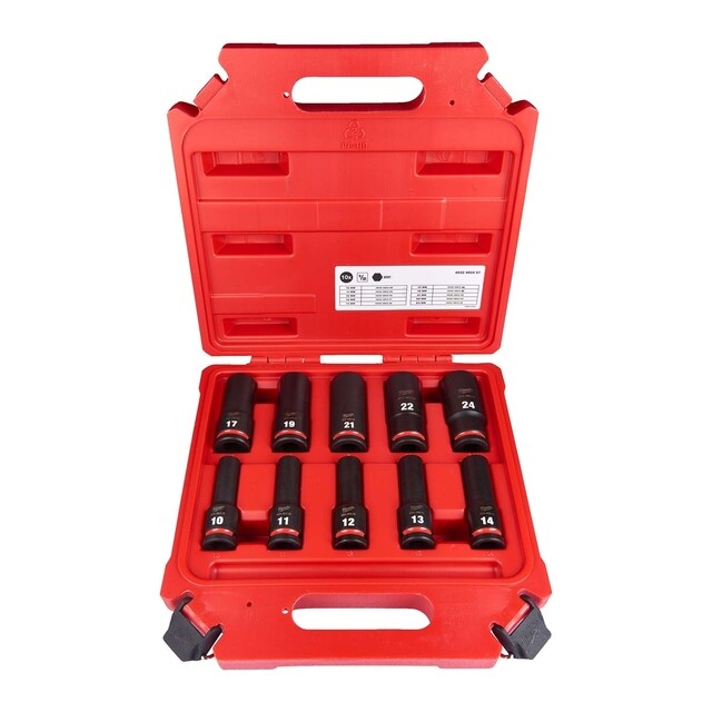 Product image 1 of Milwaukee Doppenset SHOCKWAVE 1/2 lang (10-delig)