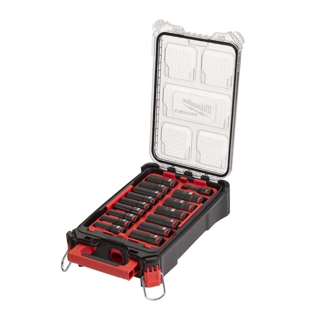 Product image 1 of Milwaukee SHOCKWAVE 1/2" Lange Doppenset Packout (16-delig)