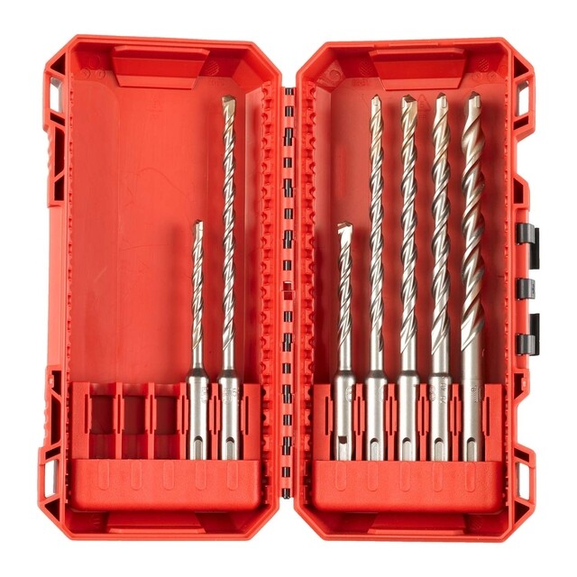 Product image 1 of Milwaukee SDS-PLUS UK borenset M2 Packout Friendly Box (5/6 x 110 & 5,5/6/7/8/10 x 160)
