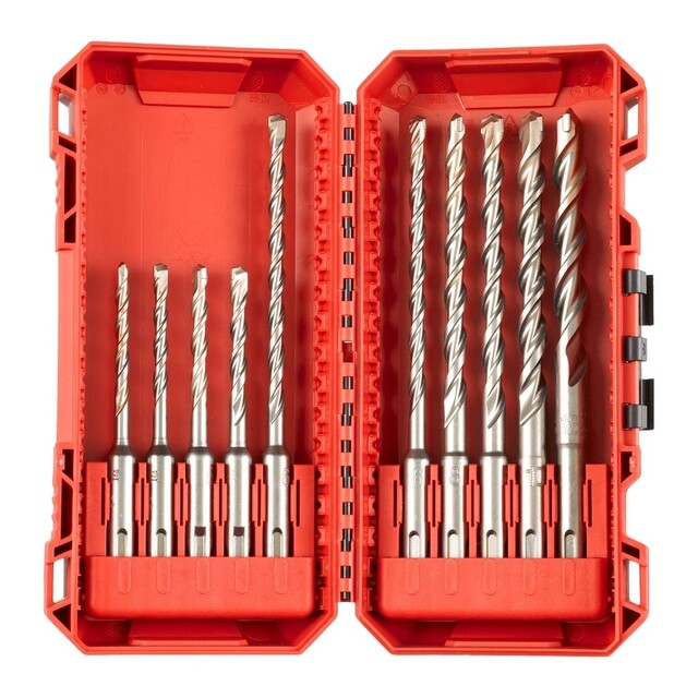Product image 1 of Milwaukee SDS-PLUS borenset M2 Packout Friendly Box (5/5/6/6 x 110 & 6/6/8/8/10/12 x 160)