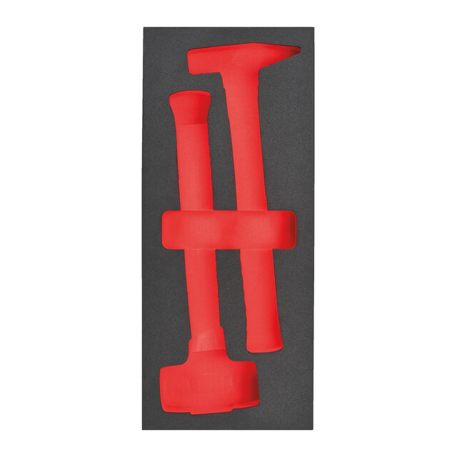 Product image 1 of Milwaukee Lege Foam inlay bankhamer fiberglas 500g en terugslagvrije hamer 790g (2-delig)