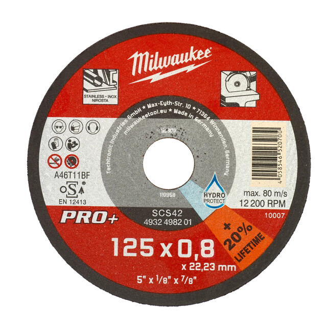 Product image 1 of Milwaukee Doorslijpschijf metaal PRO+ SCS42 125 x 0,8 mm dun 